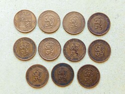 Csehszlovákia 11 db Különböző Érme 1 Korona 1962-1991