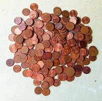 202 db Vegyes 1 2 5 Euró Cent Luxemburg Németország Ausztria Portugália Hollandia Stb