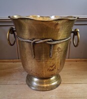 Vintage Brass Champagne Bucket, circa 1900