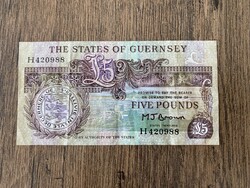 Guernsey 5 Font 1991-95 VF