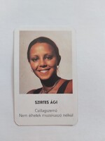 COUNTY CINEMA ENTERPRISE item calendar 1981-SZIRTES ÁGI Starry-Eyed, I Can't Live Without the Music