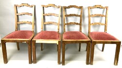 Art deco stílusú étkezőszék készlet, 4 darab