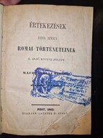 1862, Machiavelli: Értekezések Livius római történetéről, nagyon ritka!