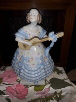 Herendi Déryné porcelán figura nagy méret 37cm Ligeti Miklós terve
