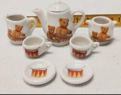 Mini porcelán teas készlet babahàzba