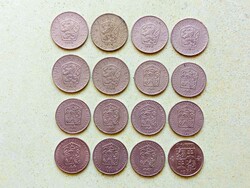 Csehszlovákia 16 db Különböző Érme 2 5 Korona 1968-1991