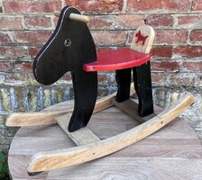 IKEA EKORRE kutya formájú fa hintaló - hintakutya