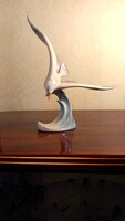 Nagyméretű Hollóházi kézzel festett porcelán sirály figura