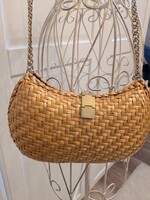 VINTAGE női fonott/rattan nyári válltáska , clutch táska