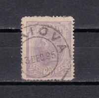 1893 Románia I Károly Király 25 bani Pecsételt Bélyeg