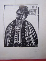 Perei Zoltán( 1913 - 1992 ):Férfi arckép XVII.sz.