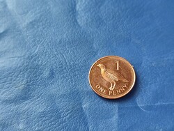 GIBRALTÁR 1 PENNY / ONE PENNY 2013 MADÁR! II.ERZSÉBET IDŐS! RITKA! UNC!