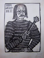 Perei Zoltán( 1913 - 1992 ):Férfi arckép XVII.sz.