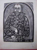Perei Zoltán( 1913 - 1992 ):Férfi arckép XVII.sz.