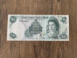 Kajmán-szigetek 5 Dollár 1974 VF