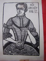 Perei Zoltán( 1913 - 1992 ):Női arckép XVIII.sz.