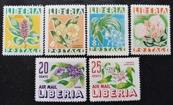 KS233 / Libéria 1955 Virágok bélyegsor postatiszta