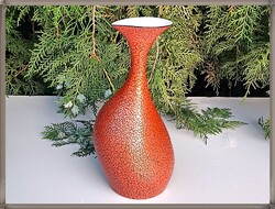 Rare! Hollóházi porcelain, retro, mid-century, asymmetrical vase