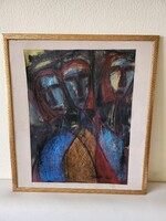 Takács J ( ? ) Abstract Painting with Signature
