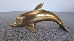 Sárgaréz delfin figura