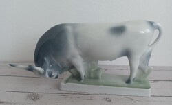 Zsolnay porcelán bika!