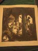 Card Josef Bauer(1897-1989)rézkarc