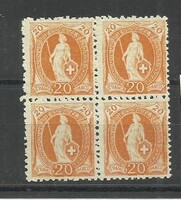 1888.-Helvetia - Svájc -MNH/** - 20c - gumi nélkül - narancssárga