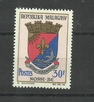 1963.- Madagaszkár - MNH/** - Városi címer - NOSSI-BE