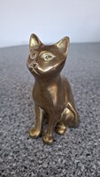 Sárgaréz macska figura