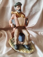 Europorcelan Cluj Napoca Accordion Player Male Porcelain Figurine