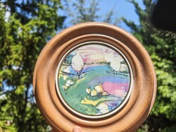 SZIKLÁS DOMBOK, FÁBIÁN RÓZSA PORCELÁN FESTMÉNYE