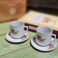 Antik Iris JP fine porcelaine kávés csésze alj szett 2db