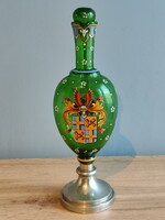 19th Century Czech Harrach Historicist Enamel Glass Jug