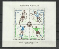 1982.- Monaco - MNH/** - blokk - LABDARÚGÓ VB - Spanyolország