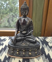 Bronz Jelzett Buddha