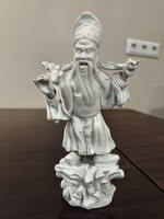 Ritka Fehér Herendi porcelán kínai bölcs figura