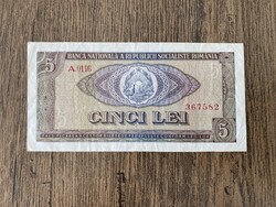 Románia 5 Lei 1966 F+