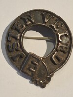 GOD WITH YOU RARE OLD SILVERED BADGE