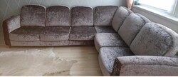 Prémium L alakú modern, hibátlan ülőgarnitúra, design kanapé, puff
