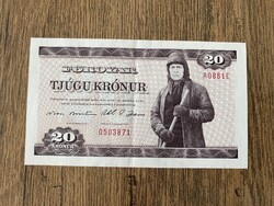 Feröer-szigetek 20 Korona 1986 XF+