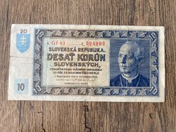 Szlovákia 10 Korona 1939 F-