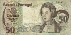 50 escudo escudos 1968 Portugália