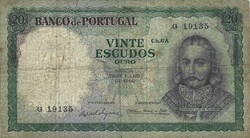 20 escudo escudos 1960 Portugália