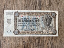 Szlovákia 20 Korona 1942 F+