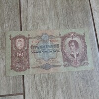 Szép régi bankjegy: 50 pengő (1932, F)