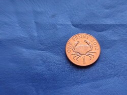 GUERNSEY 1 PENNY / ONE PENNY 2012 RÁK! II.ERZSÉBET IDŐ! RITKA! UNC!