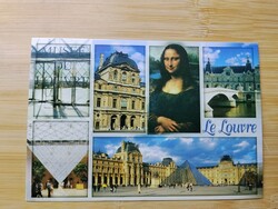 Franciaország, Párizs, Louvre, Mona Lisa, mozaik lap, postatiszta