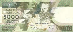 5000 escudo escudos 1993 Portugália