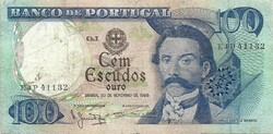 100 escudo escudos 1965 Portugália