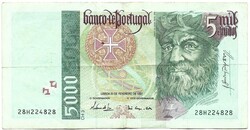5000 escudo escudos 1997.02.20. Portugália